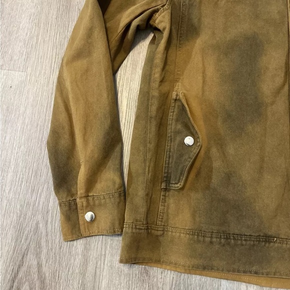 OC Order Plus Women's Denim Jean Jacket Zip Brown Medium Buttons
Front Pockets - Picture 10 of 11